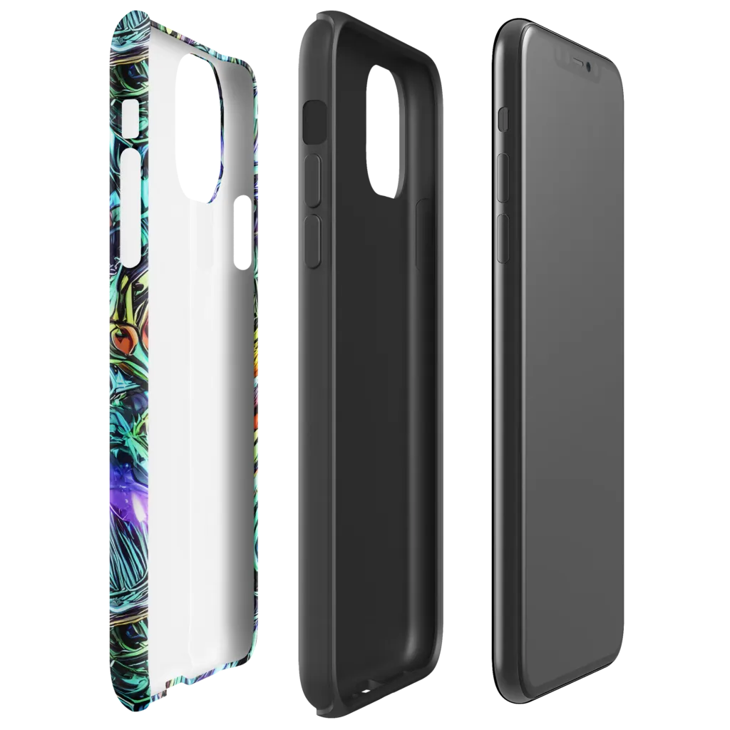 Iridescent Chaos on Tough Case for iPhone® — Right