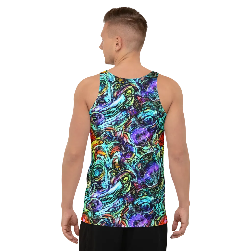 Iridescent Chaos on Men's Tank Top — Back