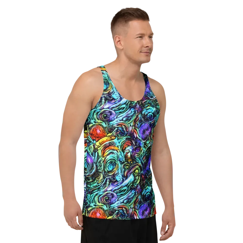 Iridescent Chaos on Men's Tank Top — Right Front