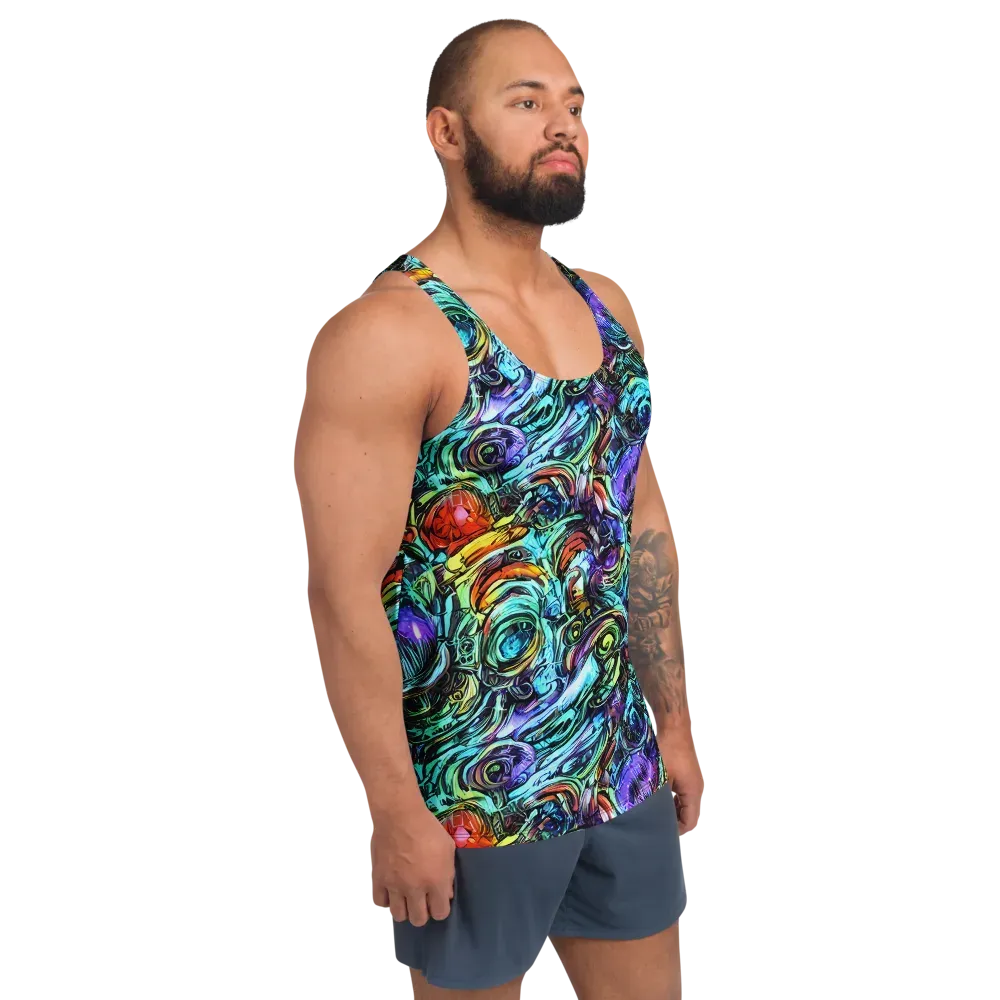 Iridescent Chaos on Men's Tank Top — Right Front