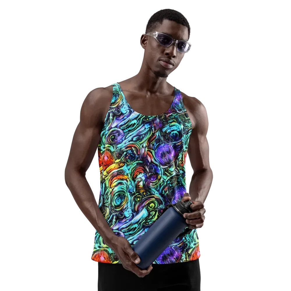 Iridescent Chaos on Men's Tank Top — Front