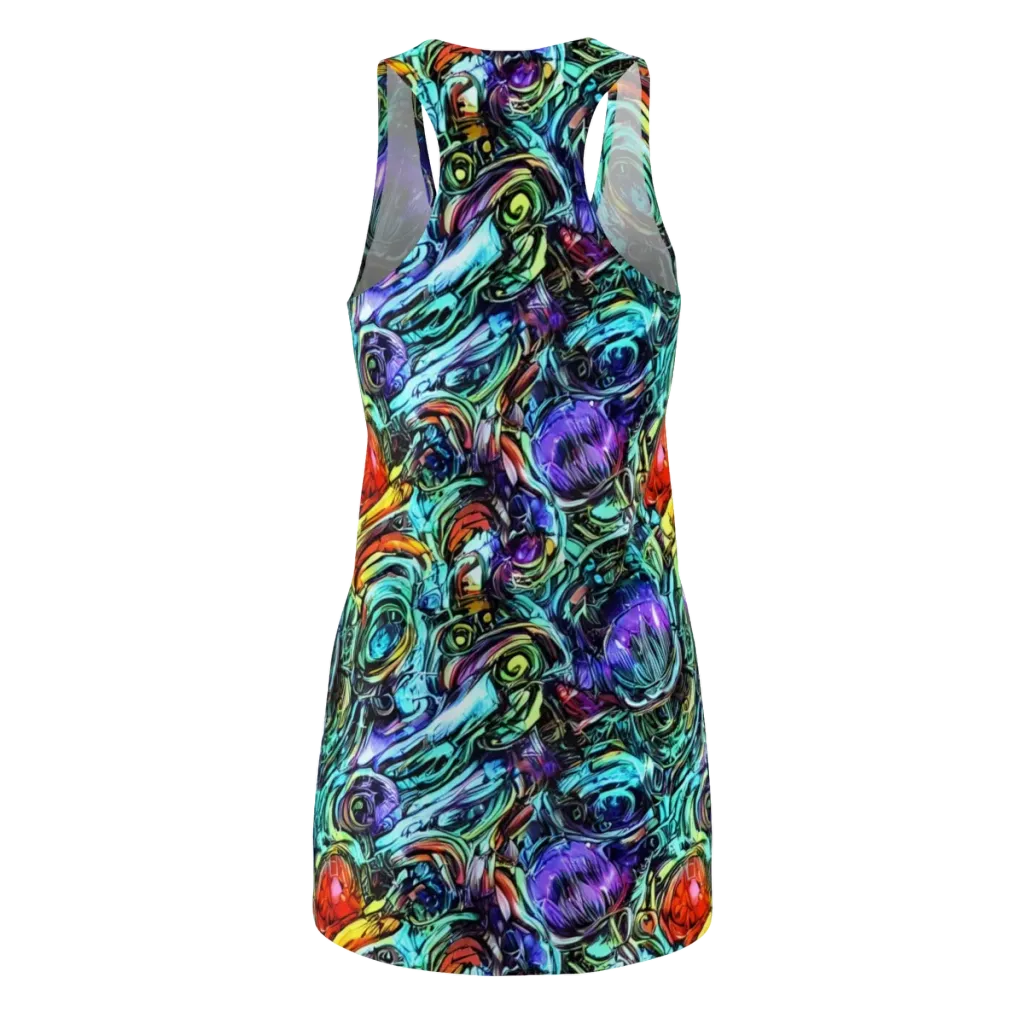 Iridescent Chaos on Racerback Dress — Back