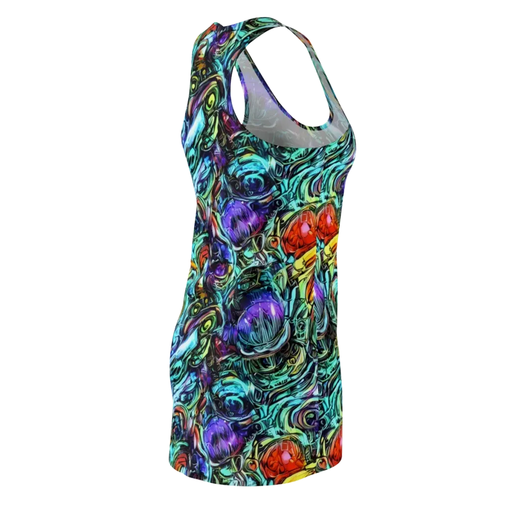 Iridescent Chaos on Racerback Dress — Back Side
