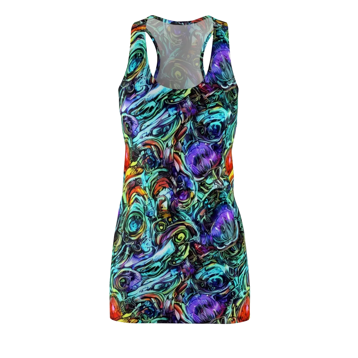 Iridescent Chaos on Racerback Dress — Front