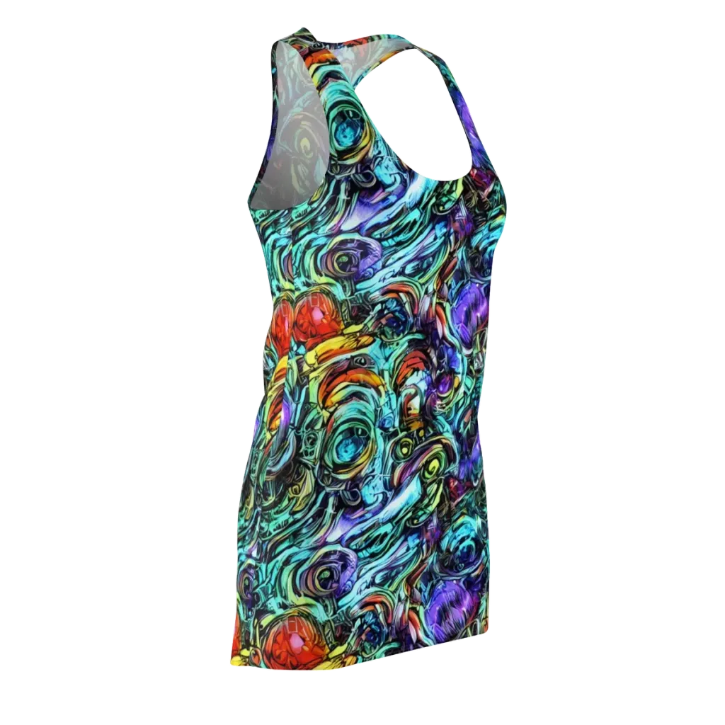 Iridescent Chaos on Racerback Dress — Front Side