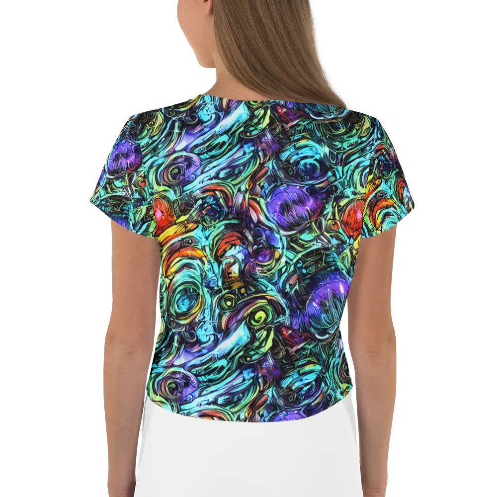 Iridescent Chaos on Crop Tee — Back