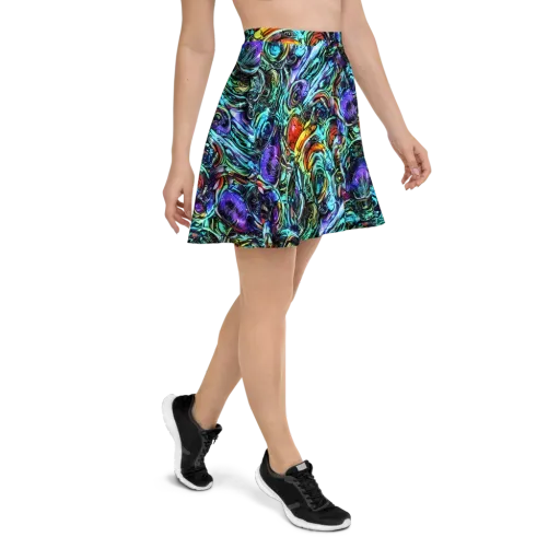 Iridescent Chaos on a Skater Skirt