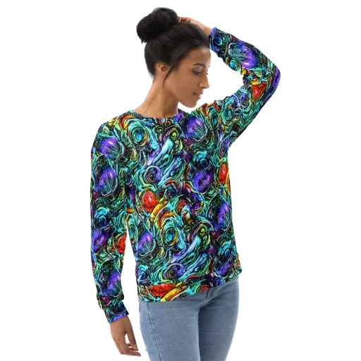 Iridescent Chaos on a Sweatshirt