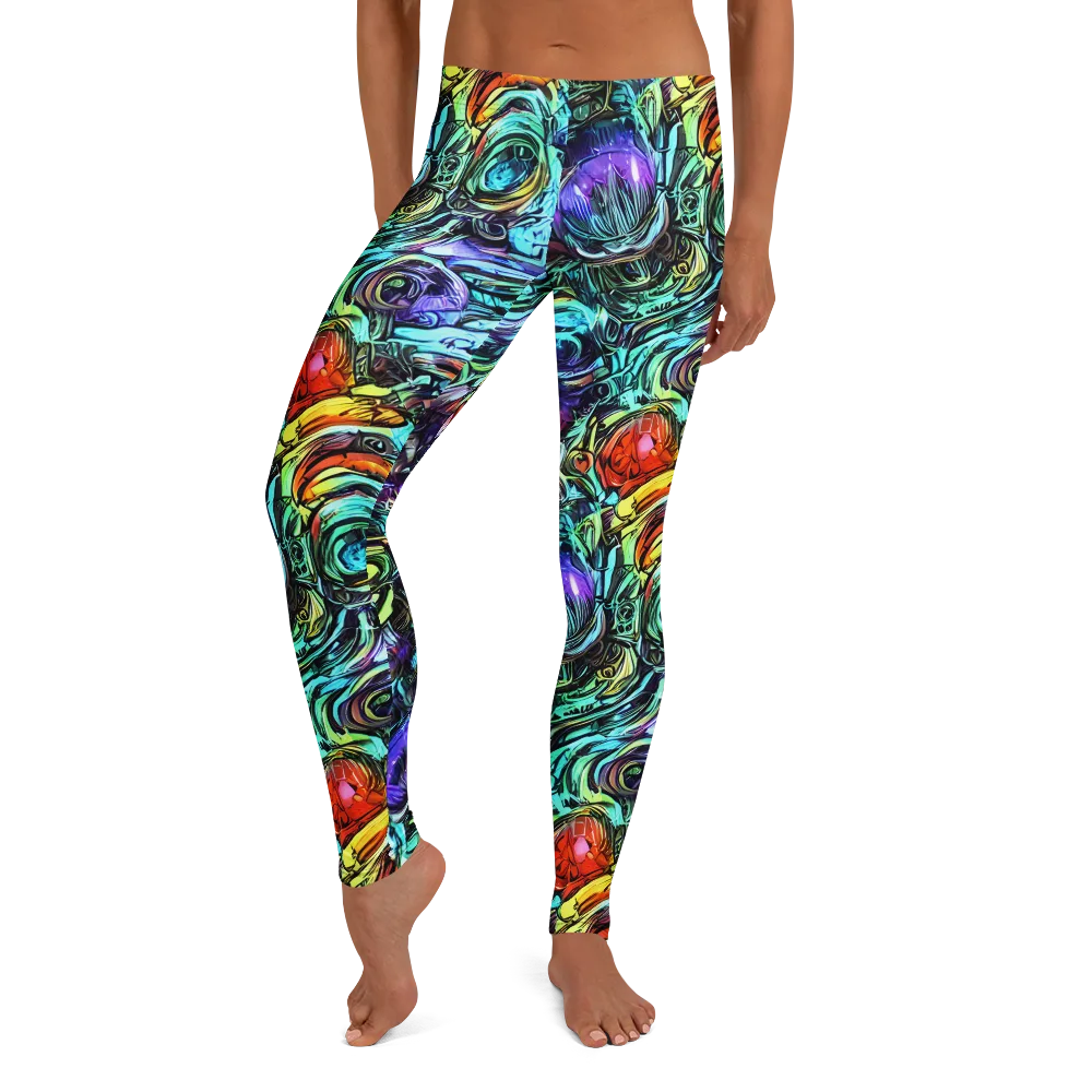 Iridescent Chaos on Leggings — Front