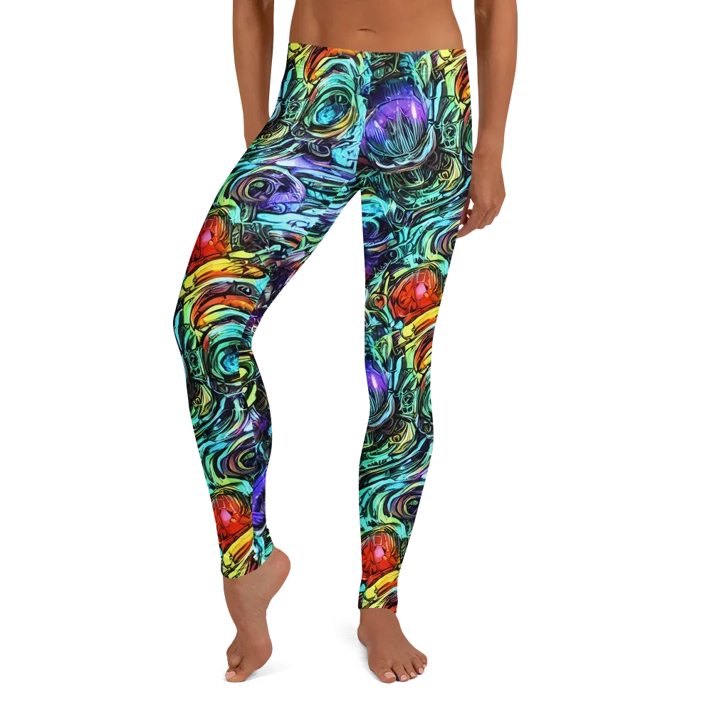 Iridescent Chaos on Leggings — Front