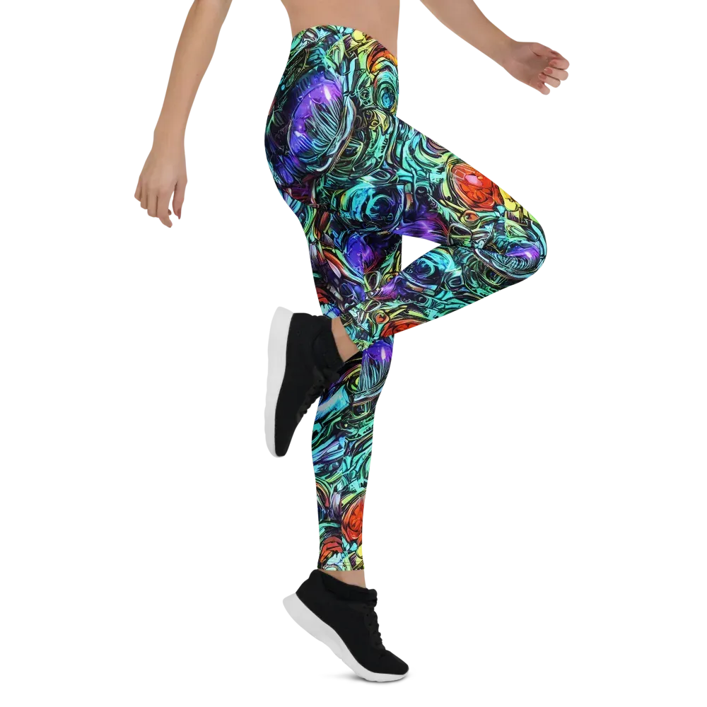 Iridescent Chaos on Leggings — Right