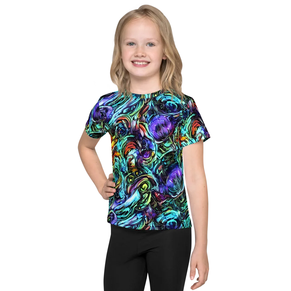 Iridescent Chaos on Kids Crew Neck T-Shirt — Front