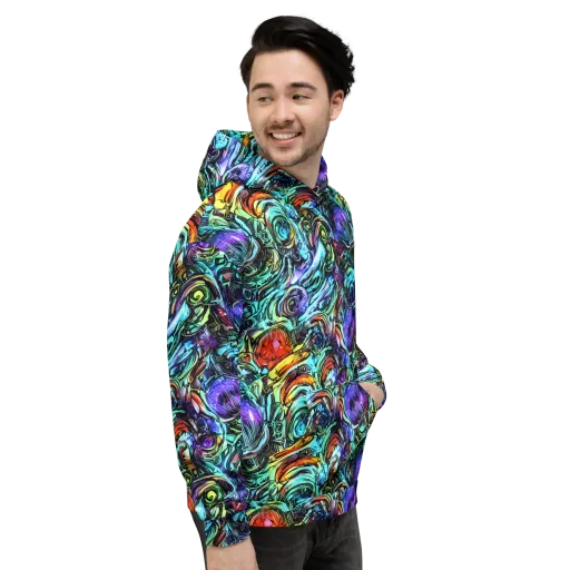 Iridescent Chaos on a Hoodie