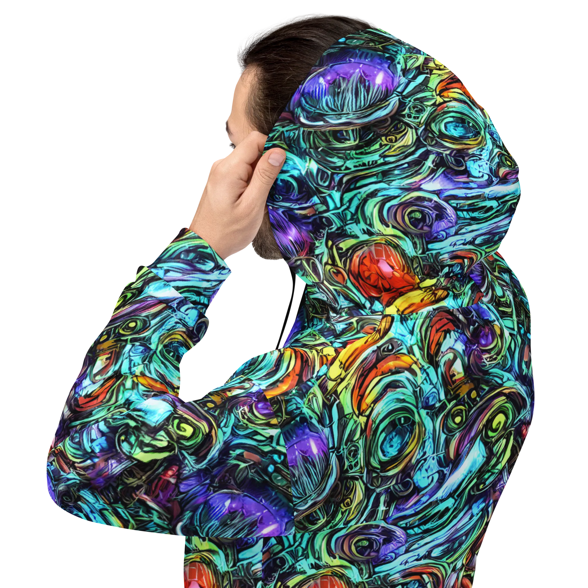 Iridescent Chaos on Hoodie — Back