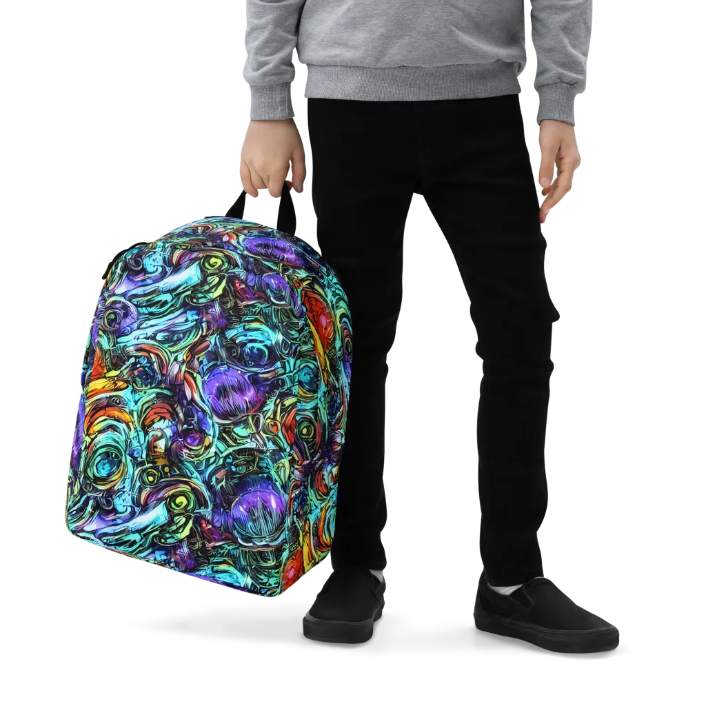 Iridescent Chaos on Minimalist Backpack — Zoomed-in