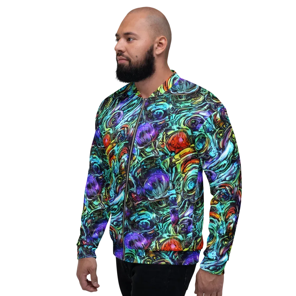 Iridescent Chaos on Bomber Jacket — Left