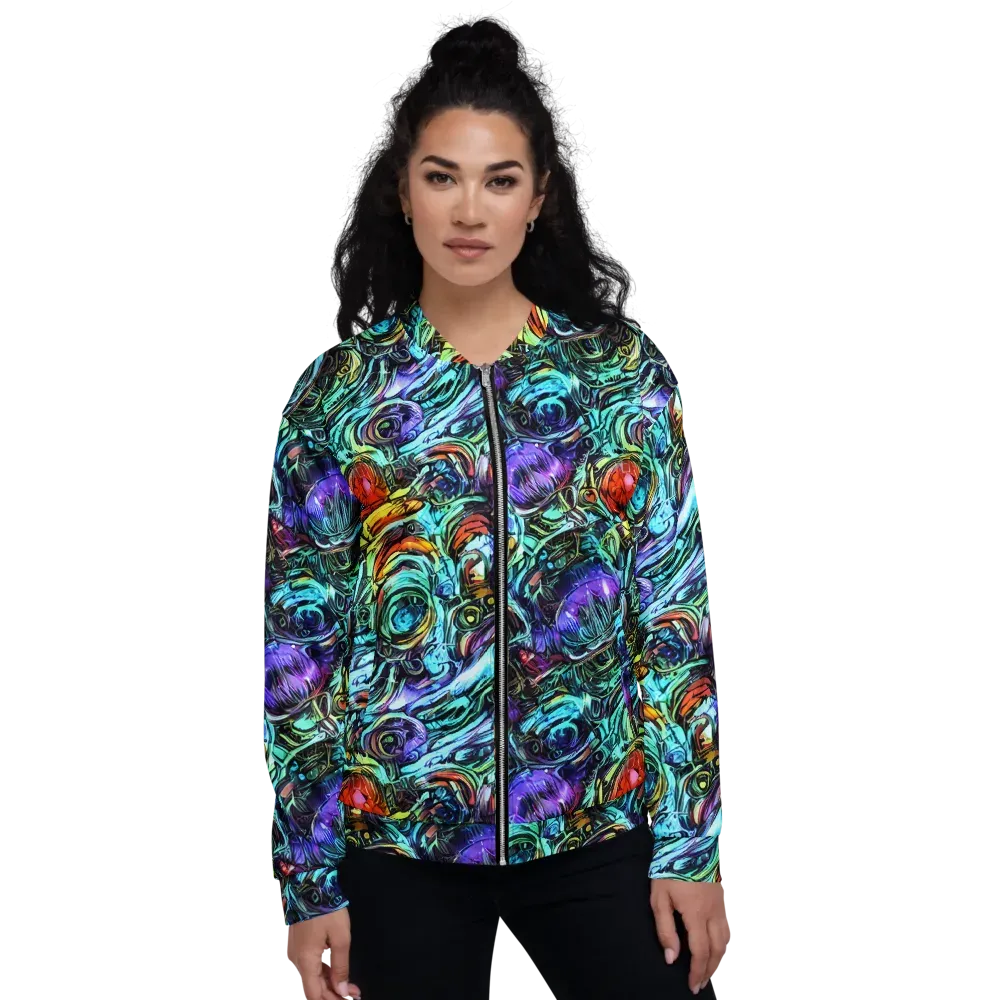 Iridescent Chaos on Bomber Jacket — Front