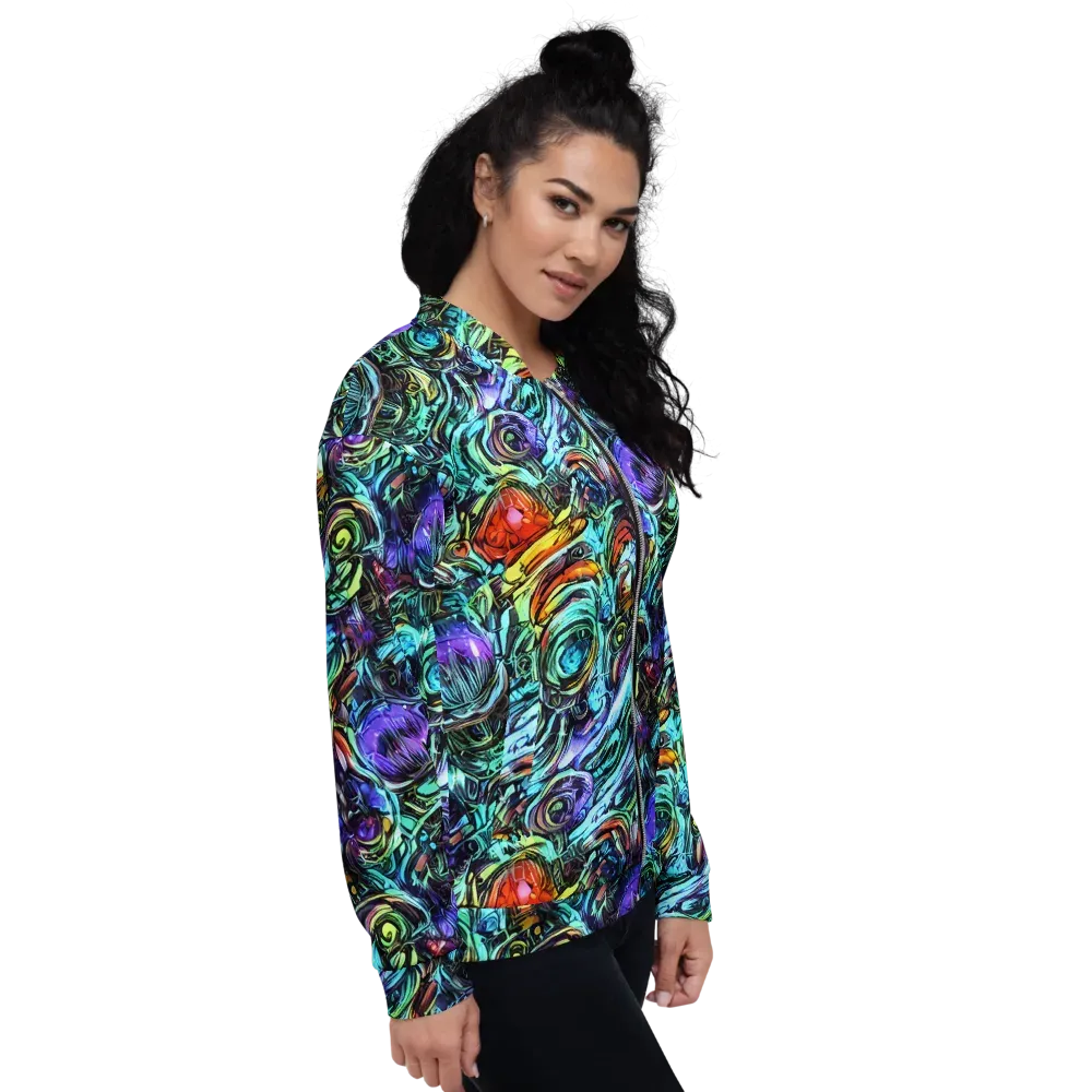 Iridescent Chaos on Bomber Jacket — Right