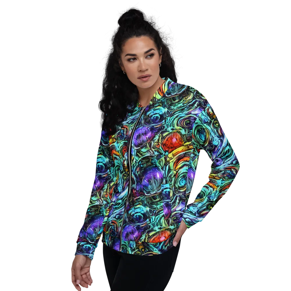 Iridescent Chaos on Bomber Jacket — Left