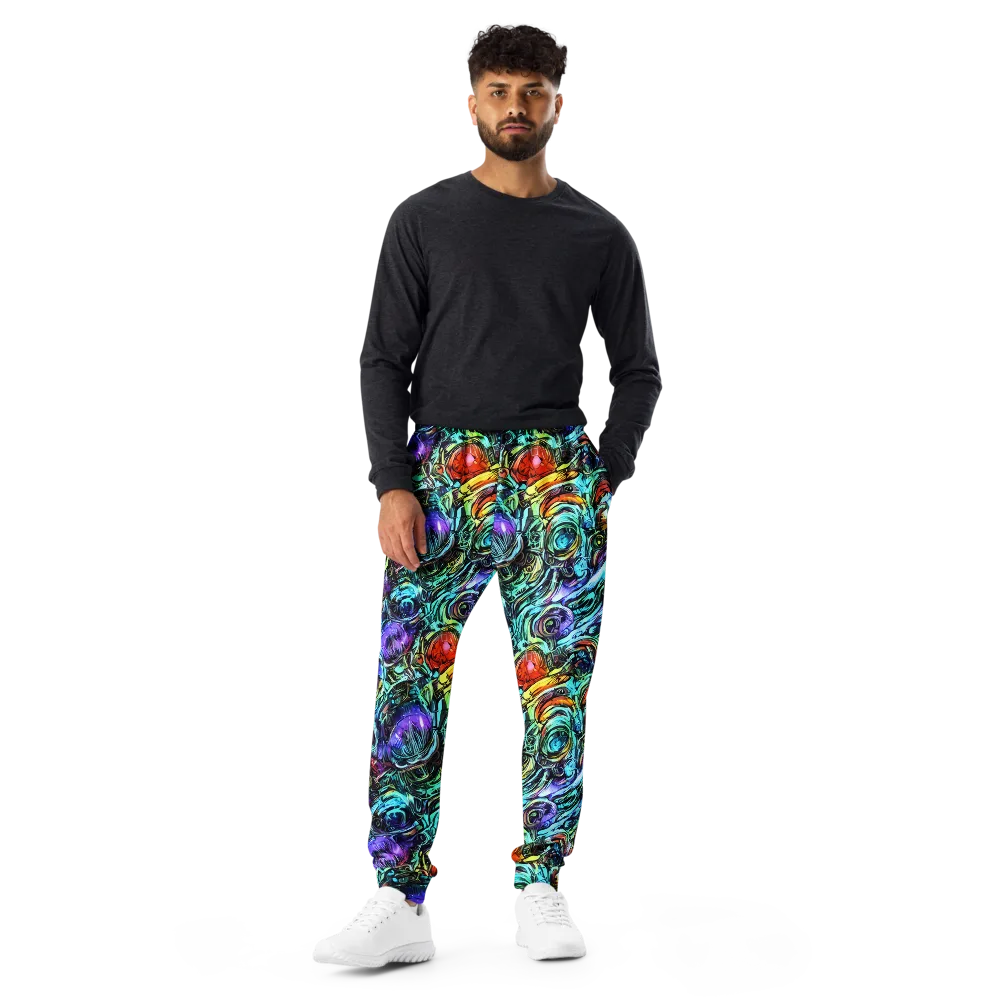 Iridescent Chaos on Men's Joggers — Front