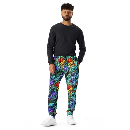 Iridescent Chaos on a Men's Joggers