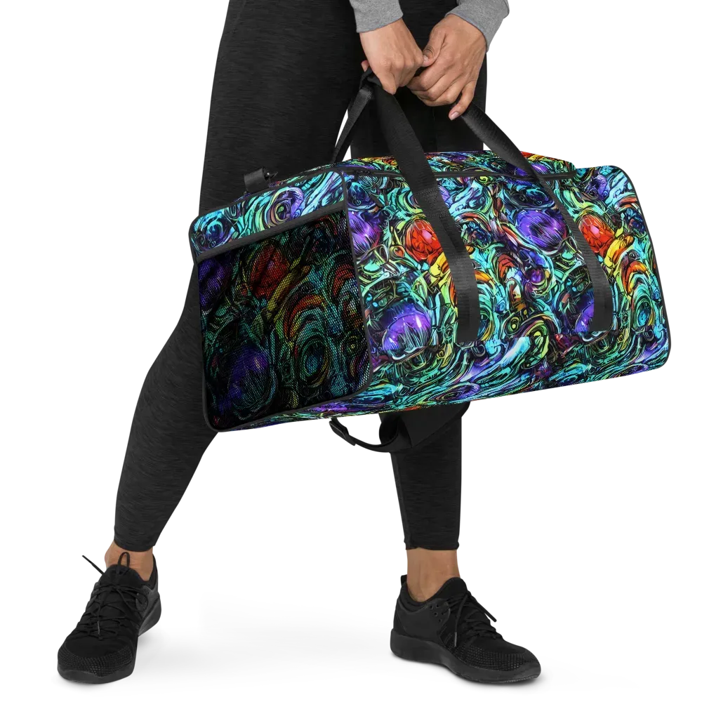 Iridescent Chaos on Duffle Bag — Right Front