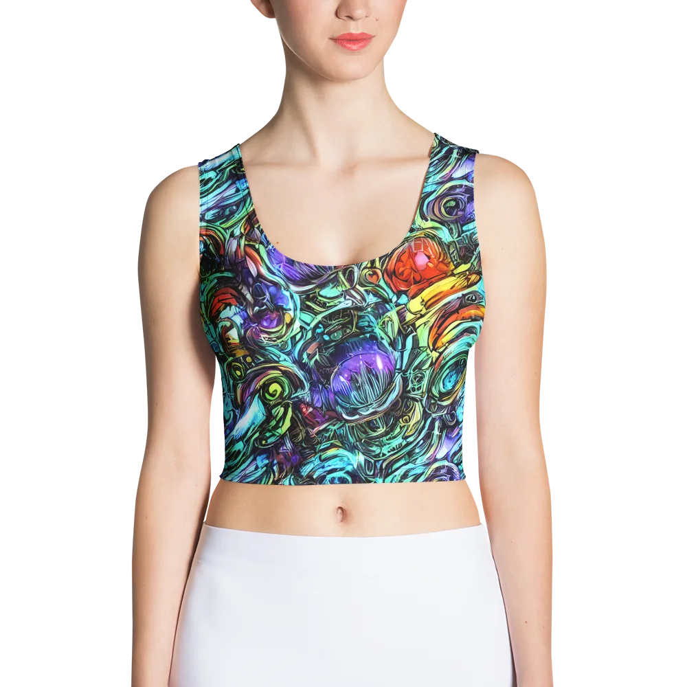 Iridescent Chaos on Crop Top — Front