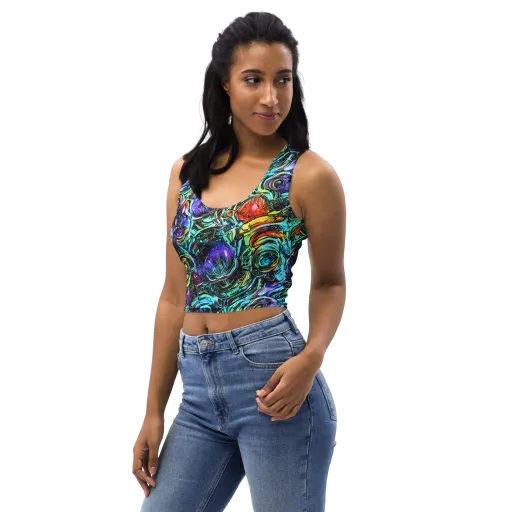 Iridescent Chaos on a Crop Top