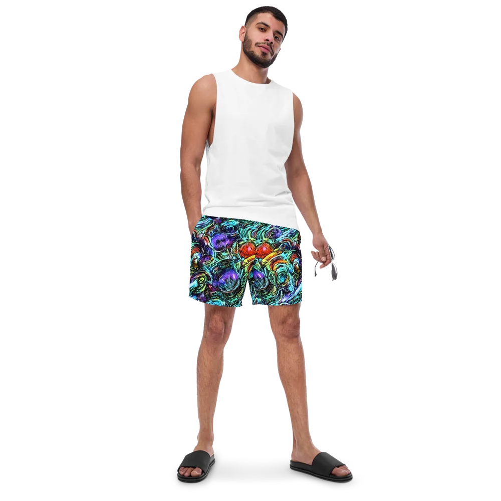 Iridescent Chaos on Swim Trunks — Front