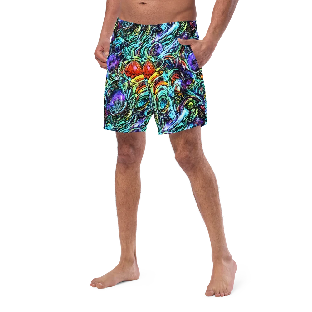 Iridescent Chaos on Swim Trunks — Left Front