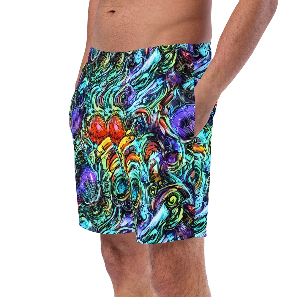 Iridescent Chaos on Swim Trunks — Left Front