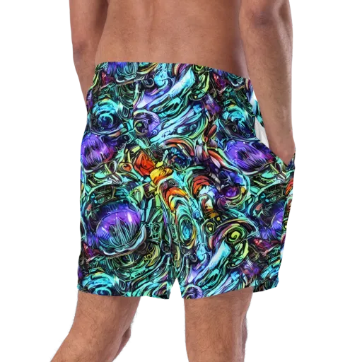 Iridescent Chaos on a Swim Trunks