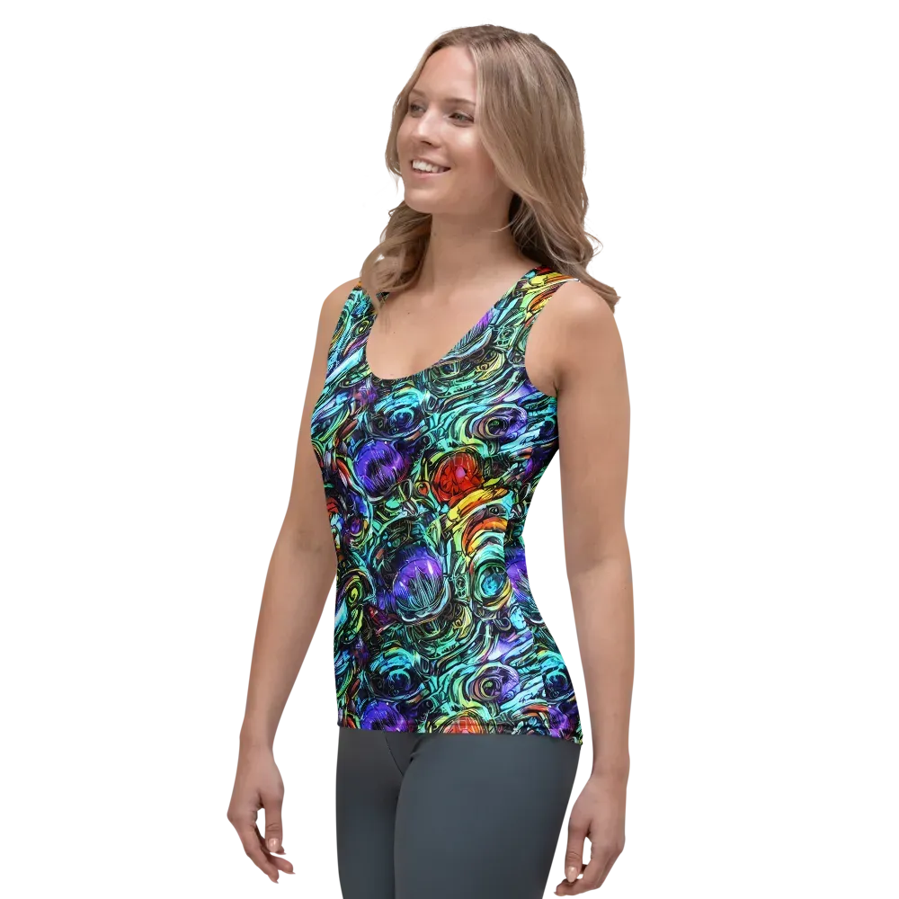 Iridescent Chaos on Women's Tank Top — Left Front