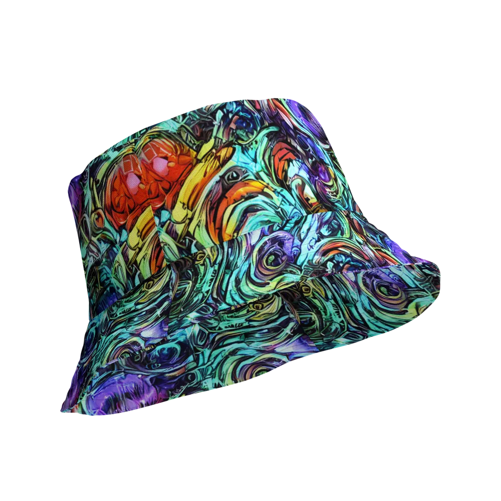 Iridescent Chaos on Reversible Bucket Hat — Product details Outside