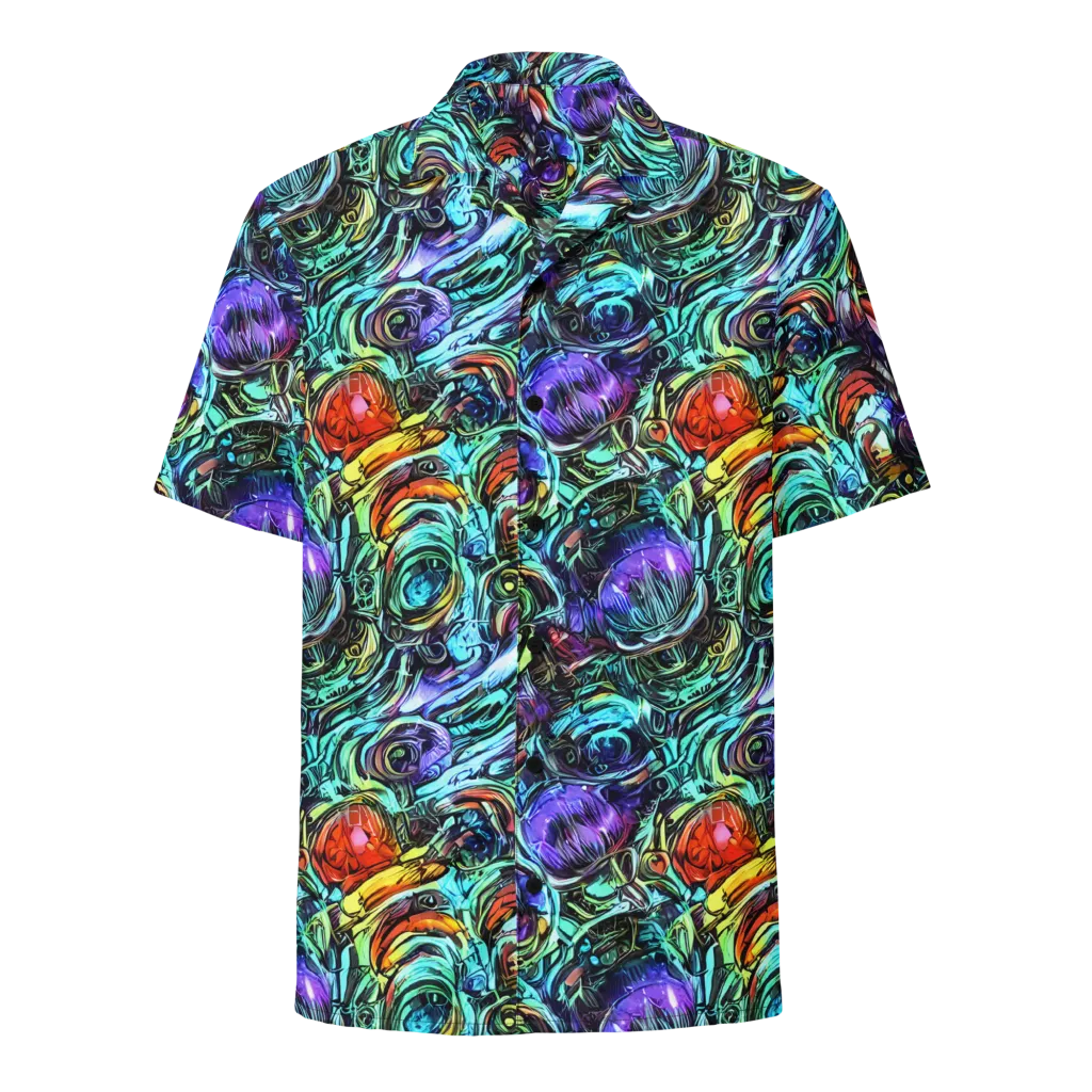 Iridescent Chaos on Button Shirt — Front