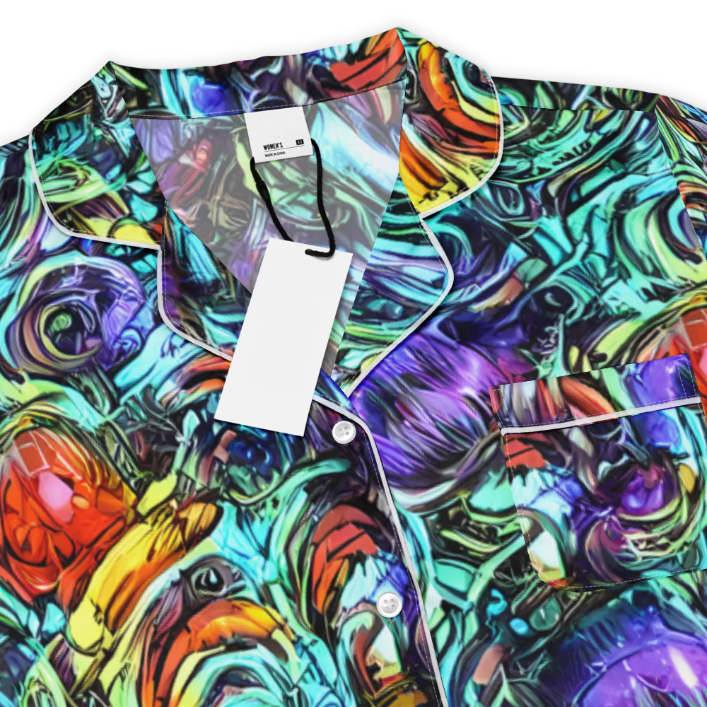 Iridescent Chaos on Women's Short Sleeve Pajama Top — Product details