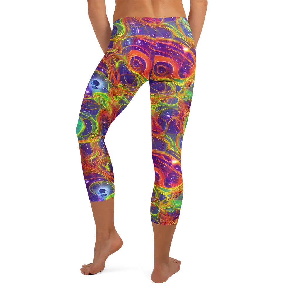 Plasma Dreams on Capri Leggings — Back