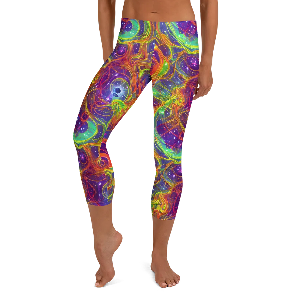 Plasma Dreams on Capri Leggings — Front