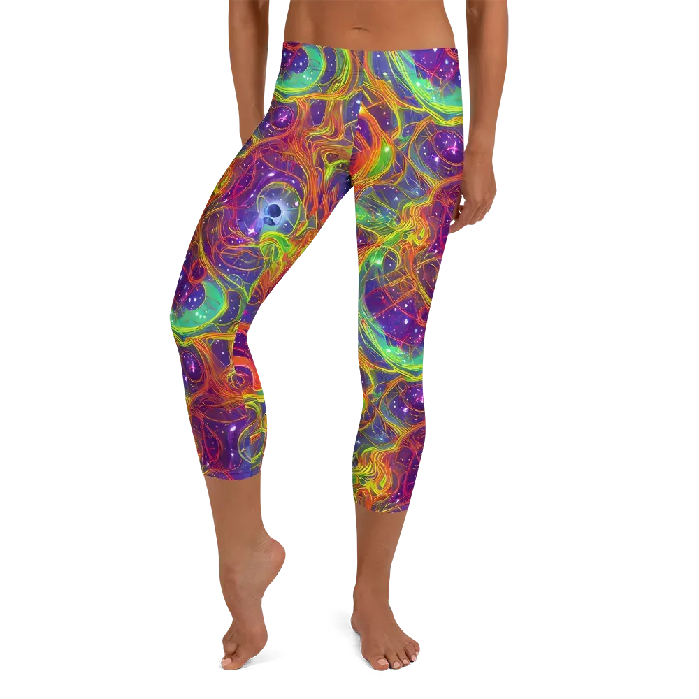 Plasma Dreams on Capri Leggings — Front
