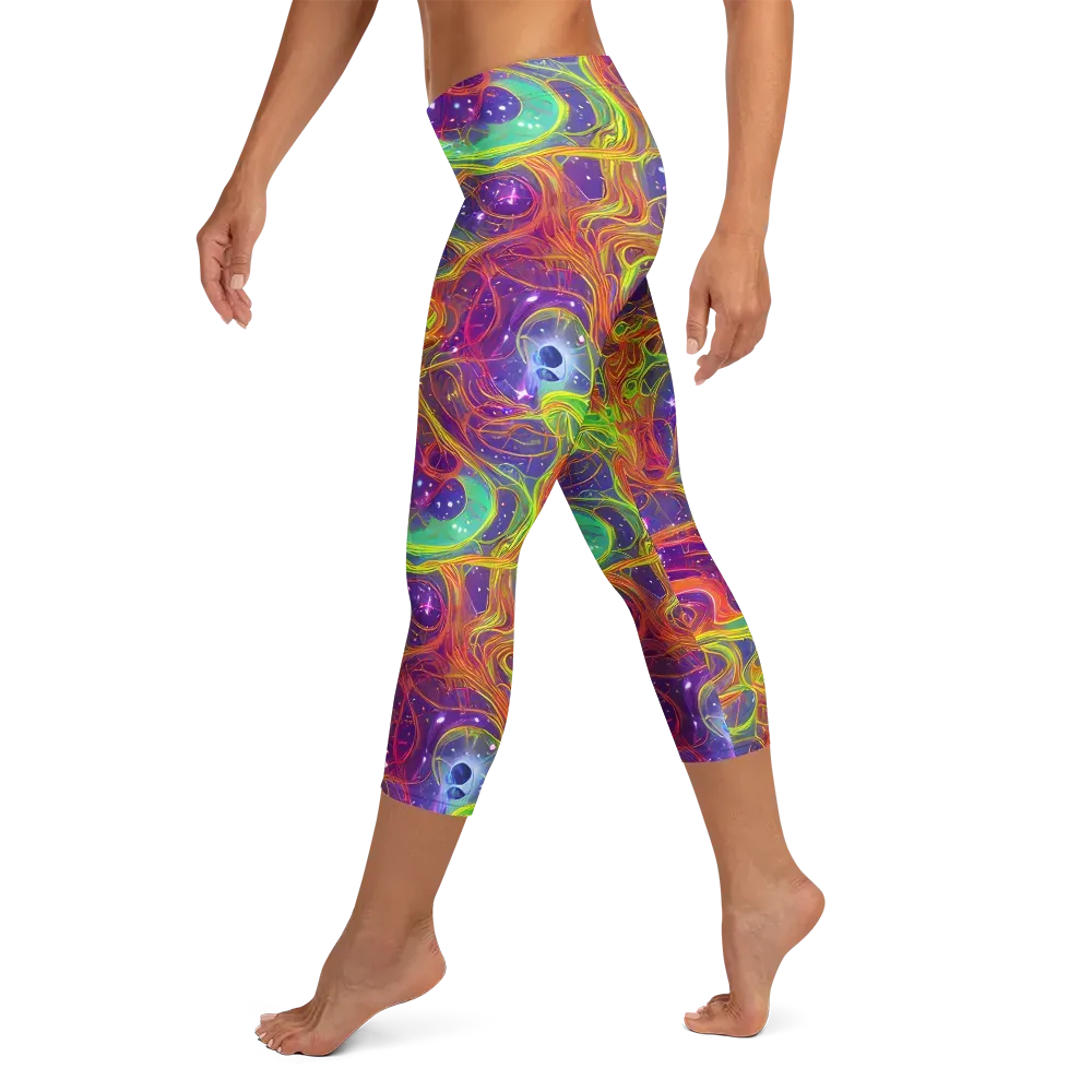 Plasma Dreams on Capri Leggings — Left