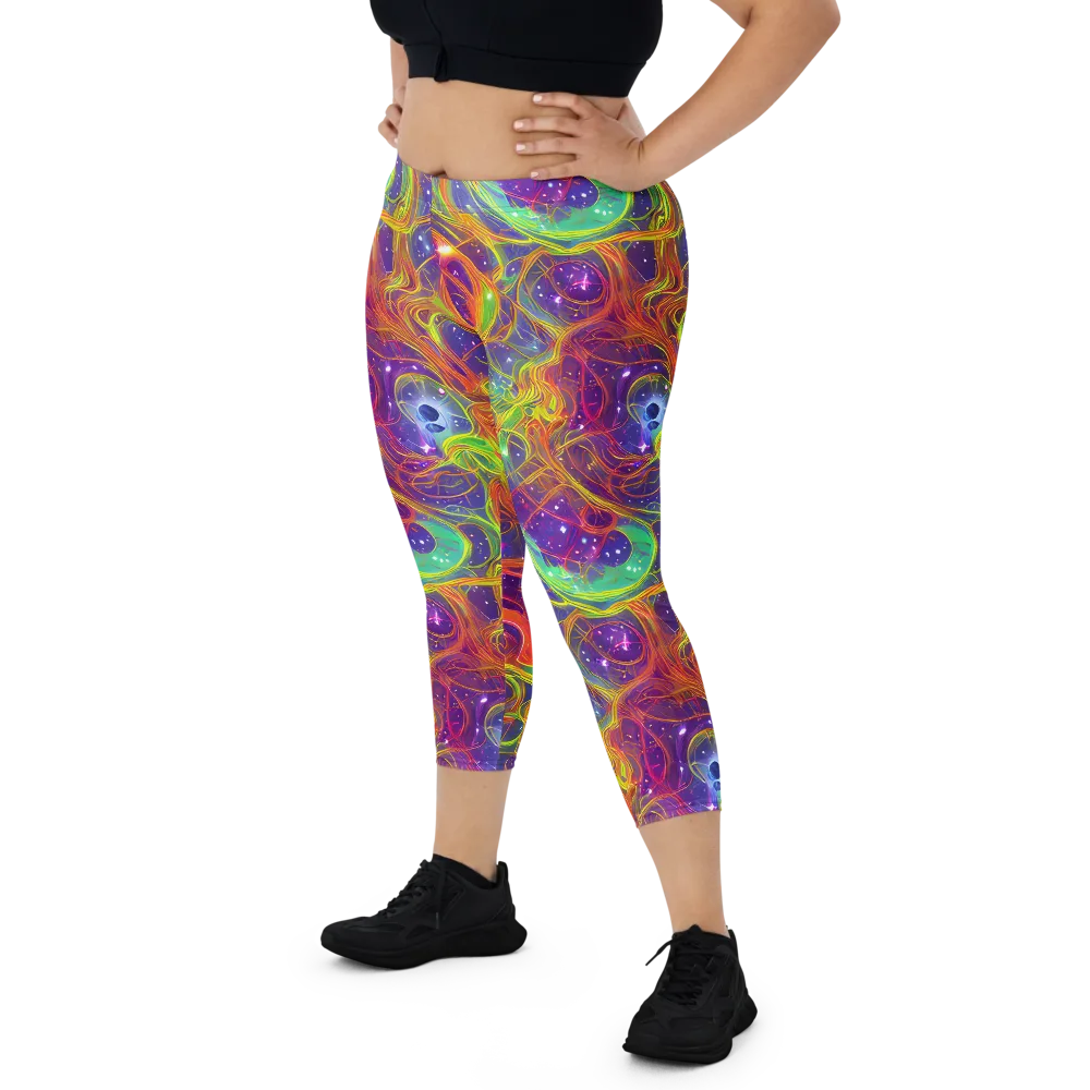 Plasma Dreams on Capri Leggings — Front