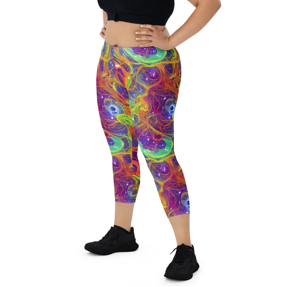 Plasma Dreams on Capri Leggings — Front