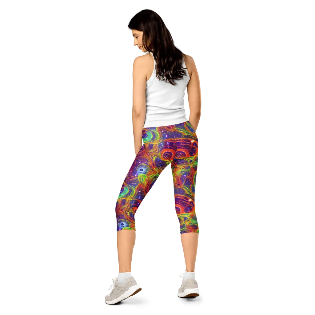 Plasma Dreams on Capri Leggings — Back