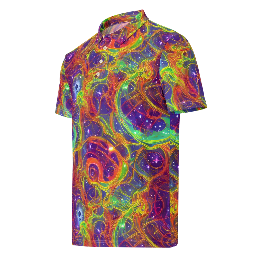 Plasma Dreams on Men's Slim Fit Polo Shirt — Left Front