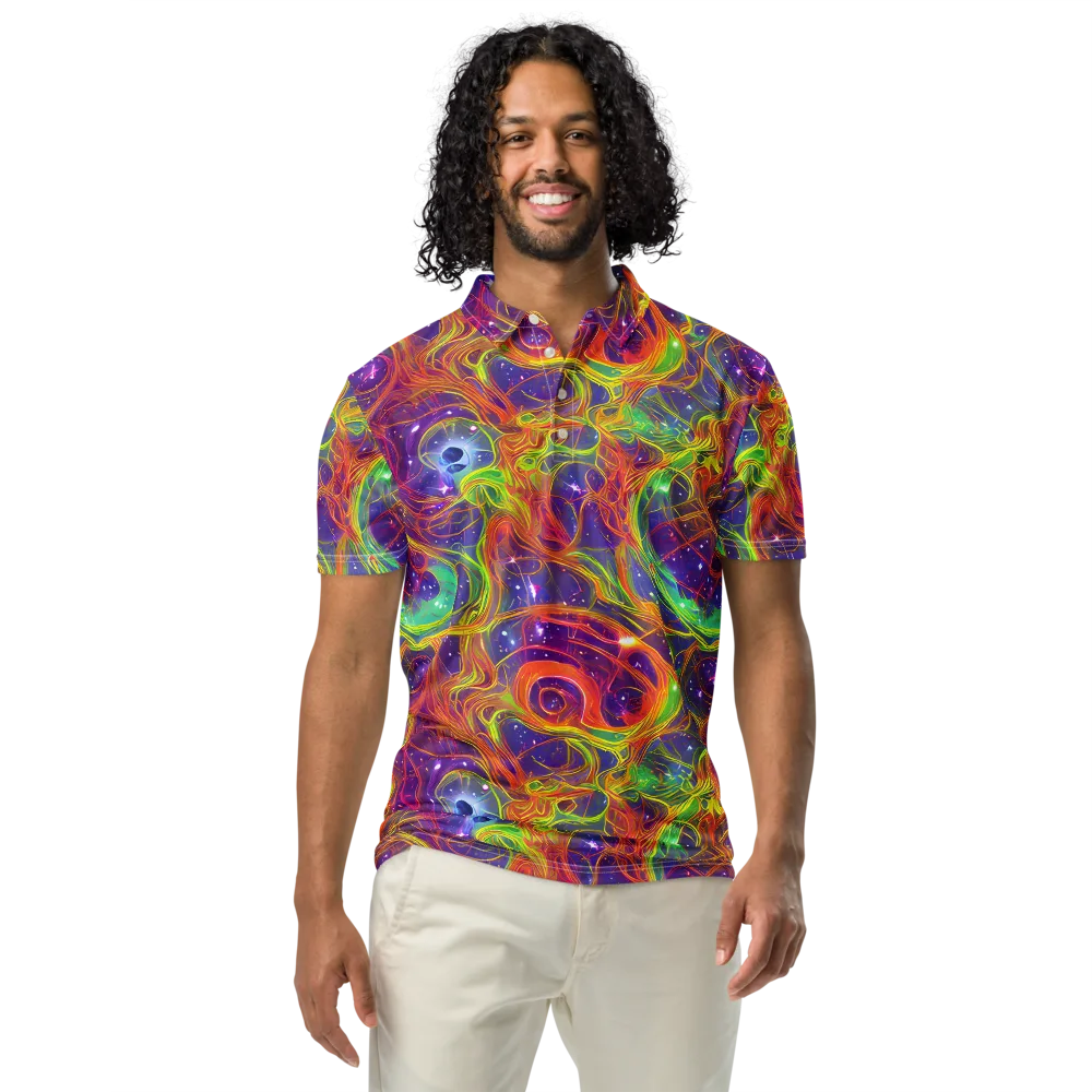 Plasma Dreams on Men's Slim Fit Polo Shirt — Front