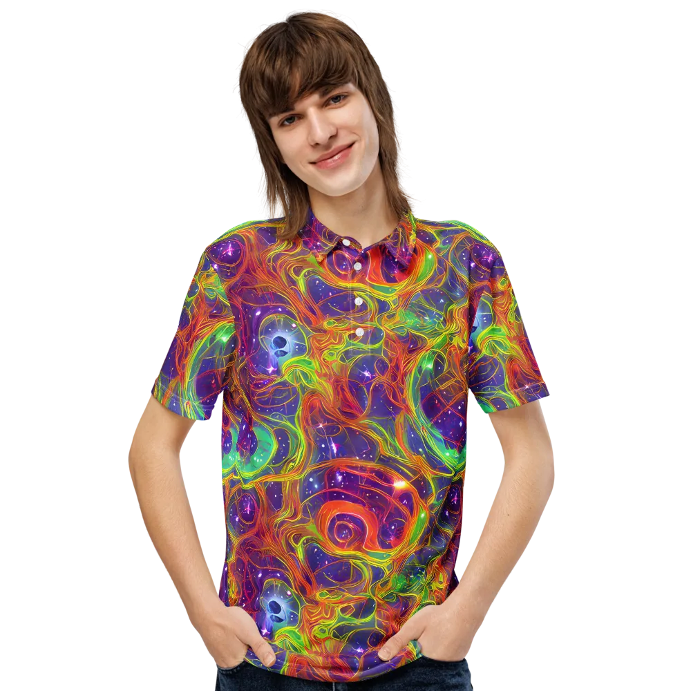 Plasma Dreams on Men's Slim Fit Polo Shirt — Front