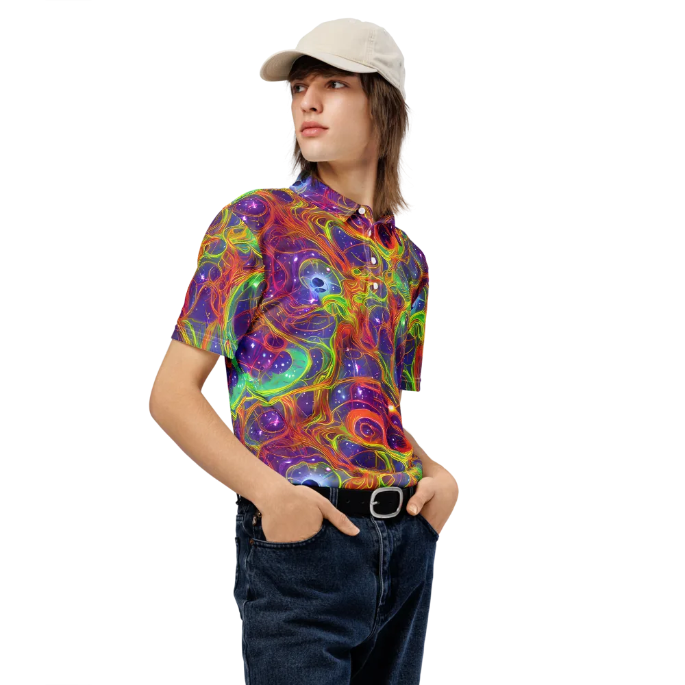 Plasma Dreams on Men's Slim Fit Polo Shirt — Right Front