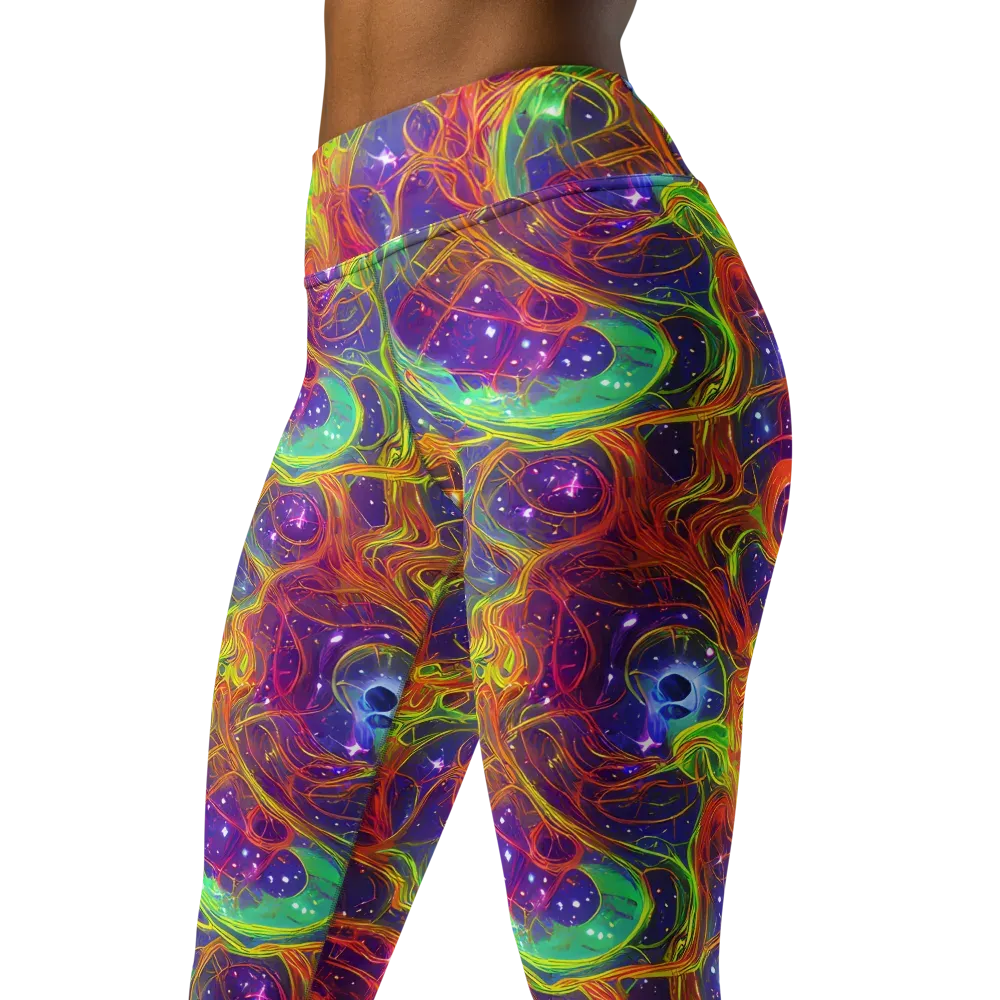 Plasma Dreams on Yoga Leggings — Left Front