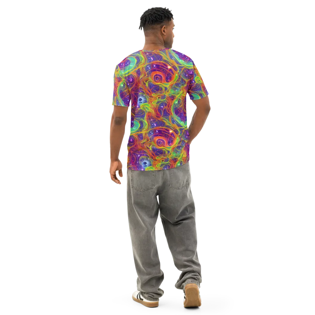 Plasma Dreams on Men's Cotton Crew Neck T-Shirt — Back