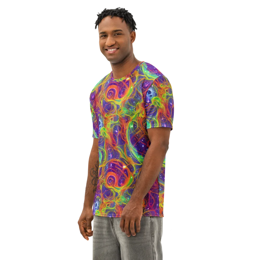 Plasma Dreams on Men's Cotton Crew Neck T-Shirt — Left Front